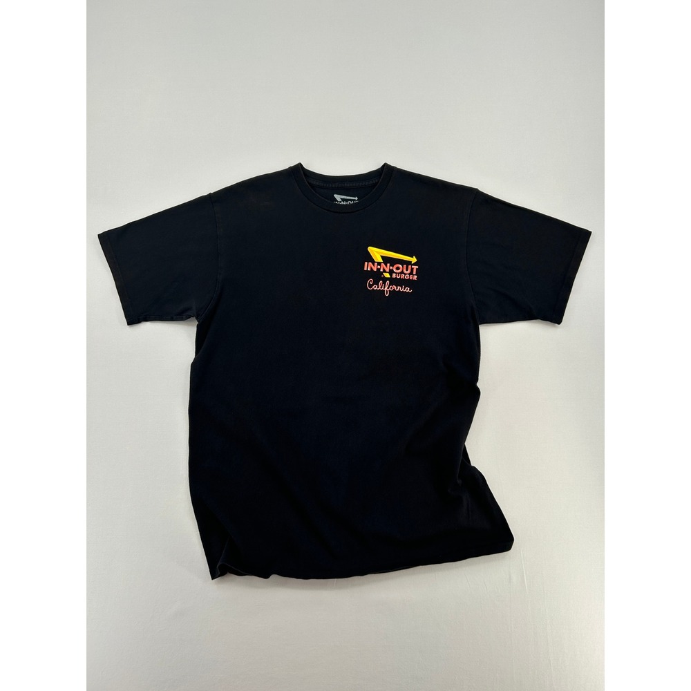 In-N-Out Burger California Graphic T-Shirt Mens Large Black Sunset Classic Car
